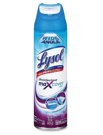 Lysol Fabric Disinfectant Spray, Sanitizing and Antibacterial Spray, For Disinfecting and Deodorizing Soft Furnishings, Lavender Fields 15 Fl. Oz (Packaging May Vary)